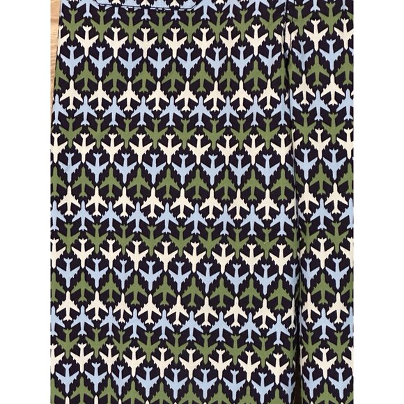 Maeve Anthropologie The Colette Wide Cropped Pants Airplane Print EUC Size 29 - Picture 4 of 12